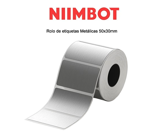 Rolo de Etiqueta metálica 50x30mm (240un) M2/M2_H/M3