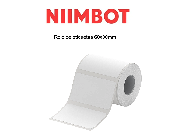 Rolo Etiqueta Niimbot 60x30mm (965un) K2/K3/K4