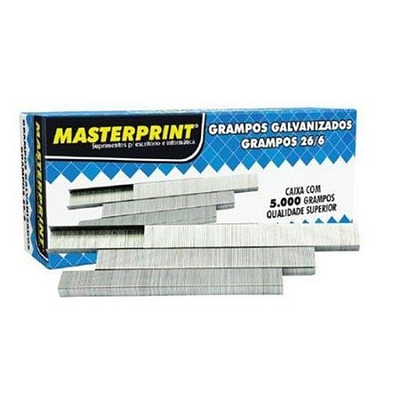 Grampo 26/6 Galvanizado com 5000 Unidades Masterprint