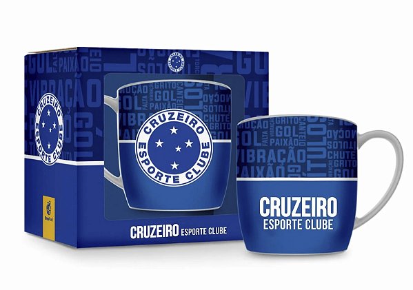 Caneca Porcelana Urban 360ML Times Cruzeiro - Brasfoot