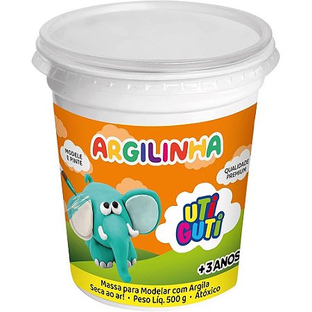 Argila Escolar para Modelar  500 Gr Uti Gutti