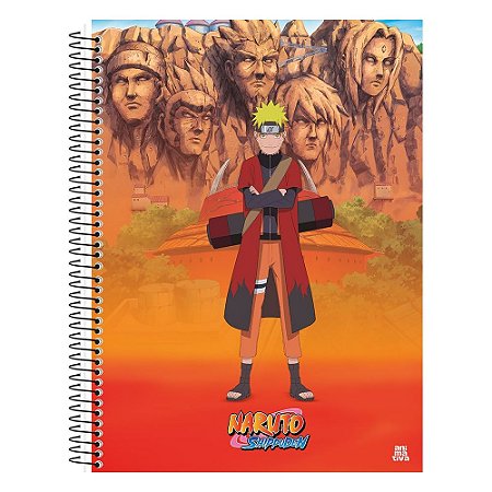 Caderno Universitário 1 Matéria 80fls  Naruto Shippuden Animativa - Capas Diversas