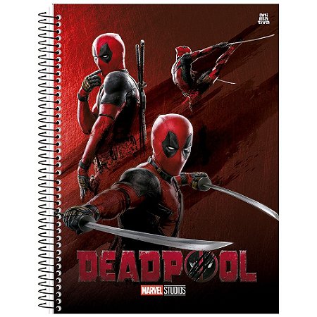Caderno Universitário 1 Matéria Dead Pool 80 Folhas - Animativa