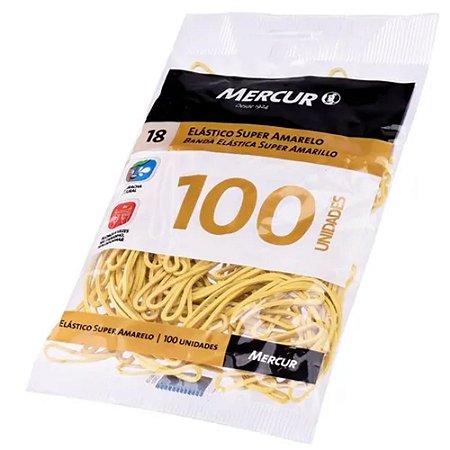 Elastico Super Amarelo N18 c 100 Unid