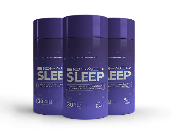 3  Potes - Biohack Sleep | Auxilia e induz o organismo a produzir serotonina e melatonina, reguladores naturais do sono, bom humor e do bem-estar