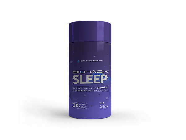 Melatonina e Triptofano + Magnesio - Biohack Sleep | Auxilia e induz o organismo a produzir serotonina e melatonina, reguladores naturais do sono, bom humor e do bem-estar