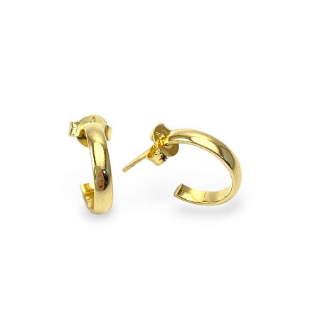 BRINCO ARGOLA SOFIA 1,4CM BANHADO A OURO 18K.