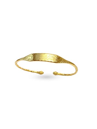 BRACELETE MODERNO FOLHEADO A OURO 18K.