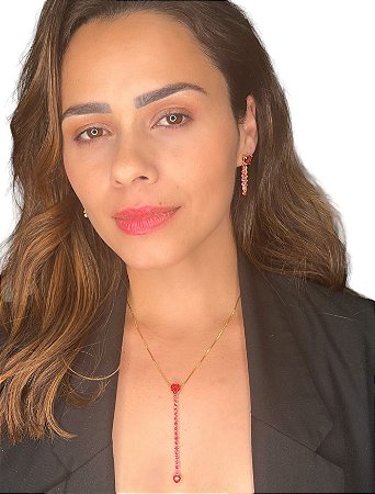 CONJUNTO DUNA CORAÇÕES FOLHEADO A OURO 18K.