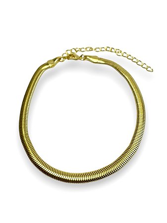 PULSEIRA LACRAIA 4mm  BANHADO A OURO 18K.