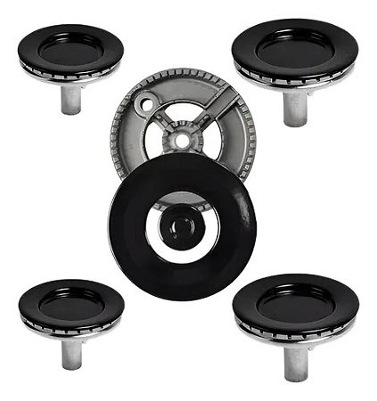 KIT completo QUEIMADOR AGILE GLASS  PARA FOGÃO 5 BOCAS