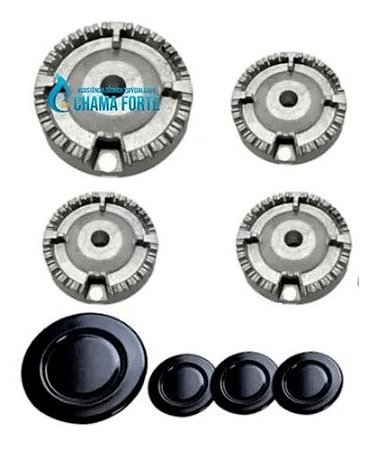 Espalhador + Difusor Queimador Fogão Cooktop Fischer 4 Bocas
