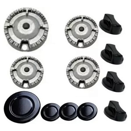 Espalhador + Difusor + Botão Fogão Cooktop Fischer 4 Bocas
