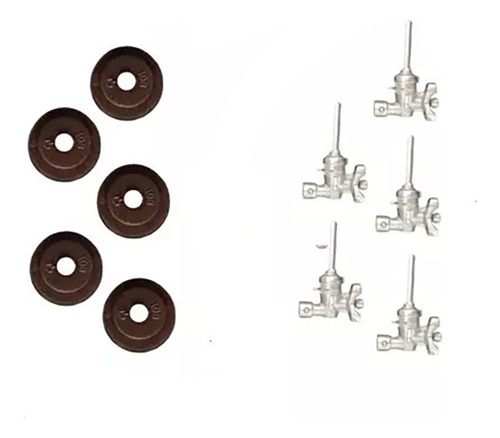 Kit 5 Registro Ramal Encaixe Fischer+5 Borrachas De Vedação