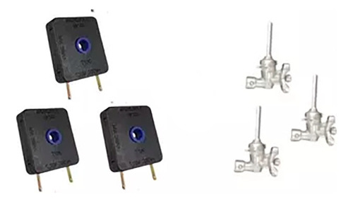 Kit 3 Interruptores+3 Registro Ramal Encaixe Fischer Cooktop