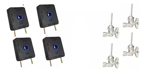 Kit 4 Interruptor+4 Registro Ramal Encaixe Fischer Cooktop