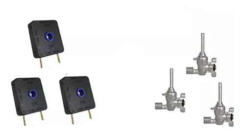 Kit 3 Interruptores+3 Registro Ramal Rosca Fischer Cooktop