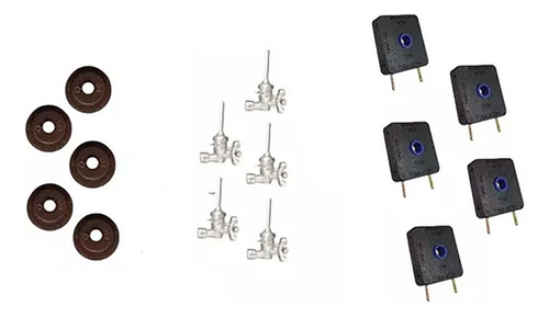 5 Borrachas,registros Ramal E Interruptores Cooktop Fischer