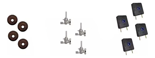 4 Borrachas,registros Ramal E Interruptores Cooktop Fischer