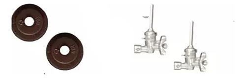 Kit 2 Registro Ramal Encaixe Fischer+2 Borrachas De Vedação