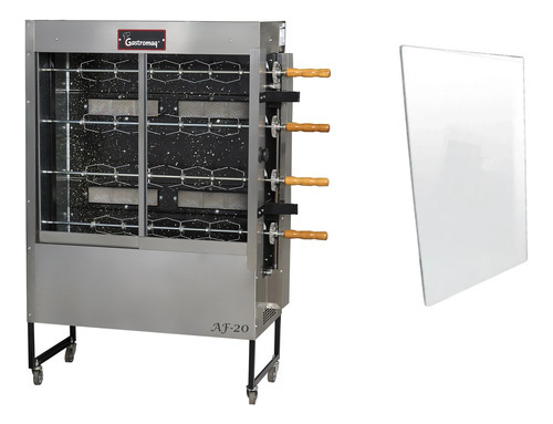750x450 Gastromaq Af-20 Vidro 4mm Sem Furo Do Forno Frangueira