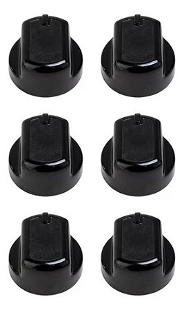 KIT COM 6 BOTÕES DAKO/ATLAS PRETO
