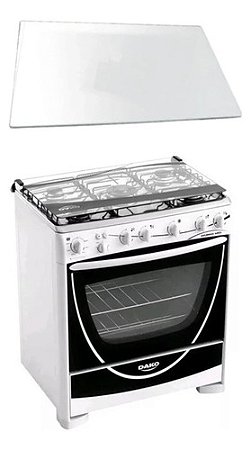 732x468 Tampa De Vidro Superior Compativel C/ Fogão  Dako Diplomata Grill 5 Bocas