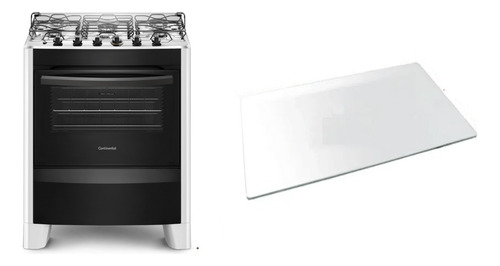 529x199 Continental 5 Bocas Fc5cb Vidro 4mm  Interno Do Forno Do Fogão