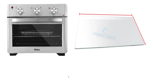 333x160 ou 333x169 Vidro Do Forno Elétrico Philco Air Fryer Pfe25 25l