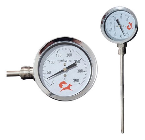 Termometro 350o Culinario Inox Haste 20cm 3 Lateral