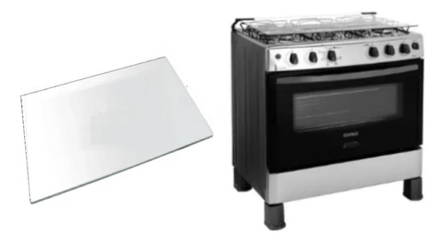 555X230 Vidro Consul Facilite 5 E 6 Bocas Interno 4mm Forno Fogão