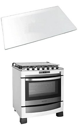 710x500 Vidro Compativel C/Tampa Do Fogão Brastemp Ative 5 Bocas