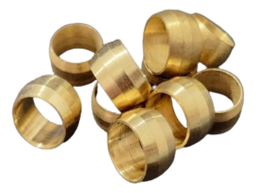 Anilha Latão Para Compressão Tubo De Cobre 3/8 - 10 unidades