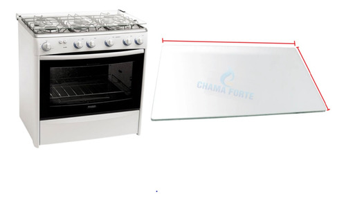623x433 Vidro Interno Compativel C/ Forno Do Fogão Dako Reale 5 Bocas