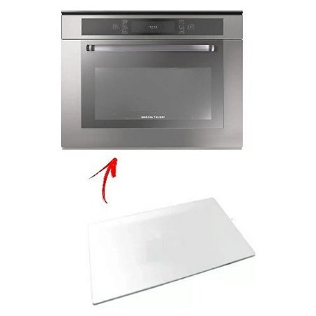 470X435 Vidro  porta do forno Brastemp Intermediario  Bo260ar