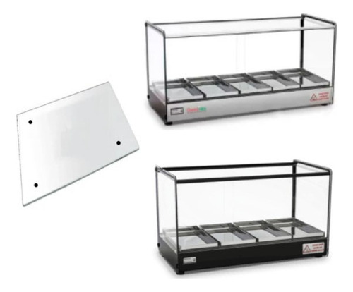 Vidro Lateral 3 Furos Para Estufa Titã Linha Evr 345X336