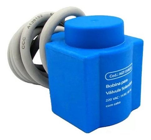 BOBINA PARA VALVULA SOLENOIDE 220VAC 14W/60HZ - COM CABO