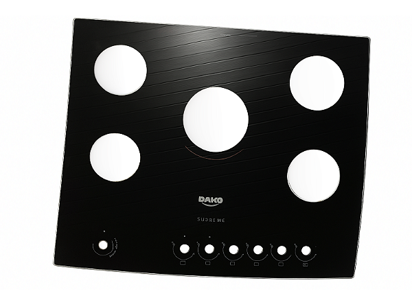 Vidro Mesa Fogão Dako Supreme 5Q Preto Original
