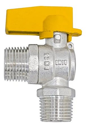 REGISTRO ESFERA MAN AMARELA PN-25 1/2 NPT(E) X TM 3/8 90 EMB