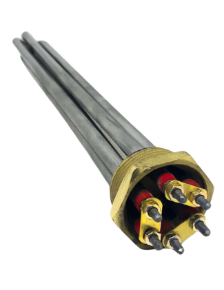 Resistencia Trifásica 5000w 220/380v Rosca 1.1/4 300mm Inox