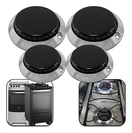Combo Tampas Para Fogão + Queimadores Electrolux Chef