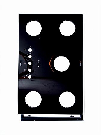 VIDRO MESA COOKTOP UTOP 24  5Q PRETO