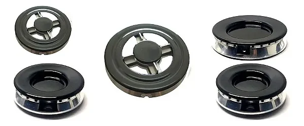 Kit 5 Queimador + Espalhador Fogão Mueller Piacere Vetro 5b