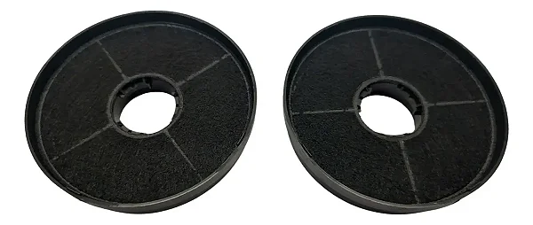 2 Filtro Carvão Ativado Com 10cm Depurador Fischer Slim 5760