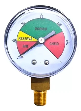 Manometro Medidor Cheio Vazio Botijão Rede Gás Glp Gn 1/8npt