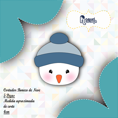 Cortador Cabeça Boneco de Neve 4cm
