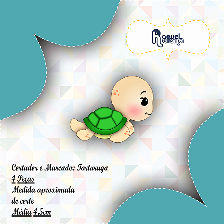Kit Cortador Tartaruga Marinha 4,5cm