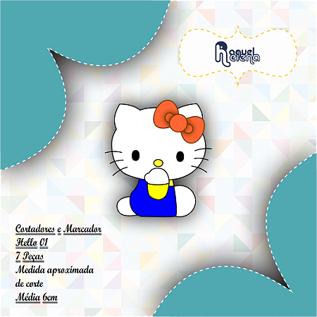 Kit Cortador e Marcador Hello Kitty Sentada 01