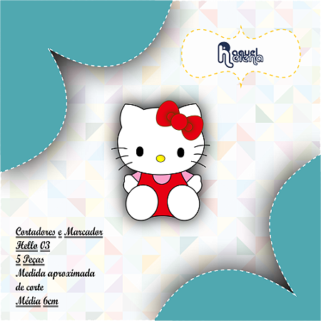 Kit Cortador e Marcador Hello Kitty Sentada 02