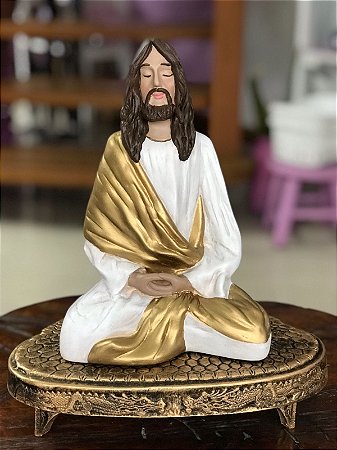 Jesus meditando (dourado)